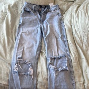 Hollister high rise crop slim straight jeans